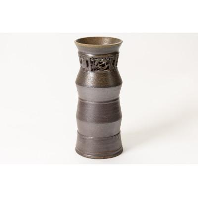 ふるさと納税 備前市 透かし花器 木戸明彦作