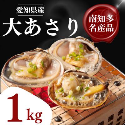 ふるさと納税 南知多町 [希少!漁師直送]純国産 天然大アサリ 半割り冷凍 1kg|バーベキューに・下処理済み