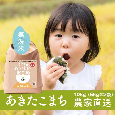 ふるさと納税 稲敷市 【令和7年産・自家栽培・自家精米・農家直送】稲敷市産あきたこまち10kg(5kg×2袋)無洗米 | 