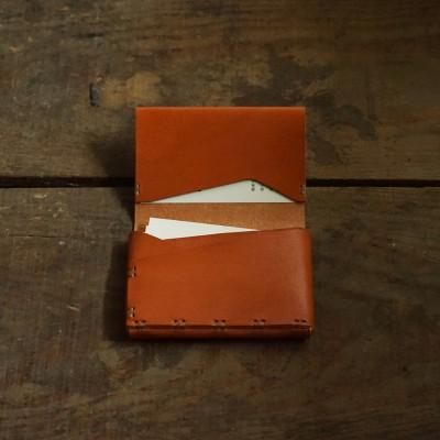 ふるさと納税 智頭町 名刺 / カード入れ 25 牛革柿渋染