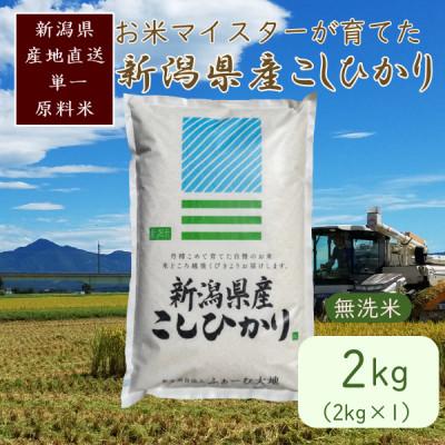 ふるさと納税 上越市 令和7年産 お米マイスターが育てた上越産コシヒカリ2kg(2kg×1)無洗米 精米