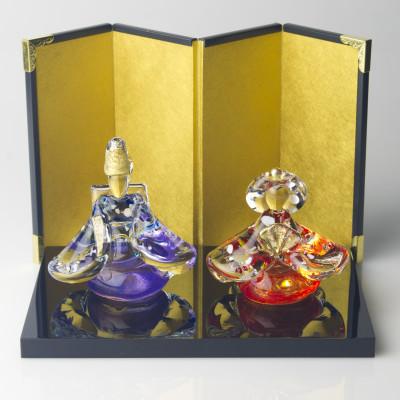 ふるさと納税 滑川市 ガラスのお雛様「花(はな)」