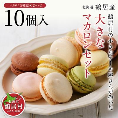 ふるさと納税 鶴居村 北海道鶴居村 大きなマカロン 10個 5種 詰め合わせセット 約5cm