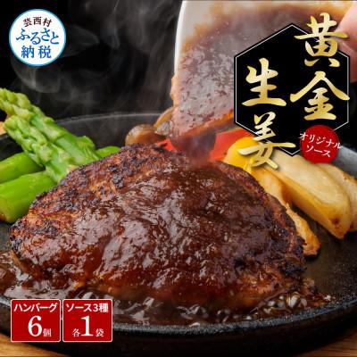 ふるさと納税 芸西村 食べ比べ!老舗レストラン国産牛と美鮮豚ハンバーグ130g×6個+ソース3種各1袋