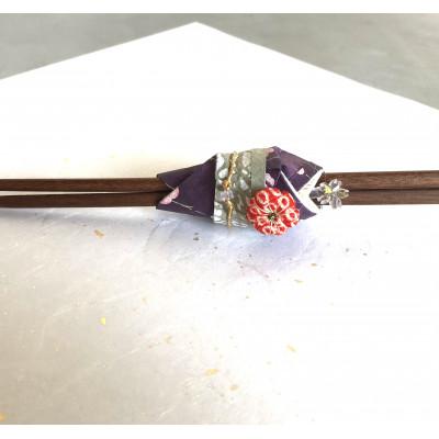 ふるさと納税 刈谷市 着物ドールリウム(R)紫色 箸(はし)カバー1つ