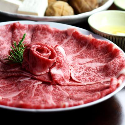 ふるさと納税 吉富町 博多和牛 ザブトンと肩ロース芯のスライス しゃぶしゃぶ・すき焼き用 2人前(吉富町)