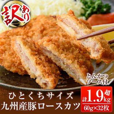 ふるさと納税 姶良市 a747 ≪訳あり≫国産!豚ロースかつ(60g×32枚)計1.9kg超[鹿児島パッカー産業]