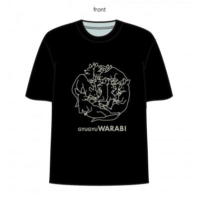 ふるさと納税 蕨市 ぎゅうぎゅうわらびTシャツ(ブラックMサイズ)