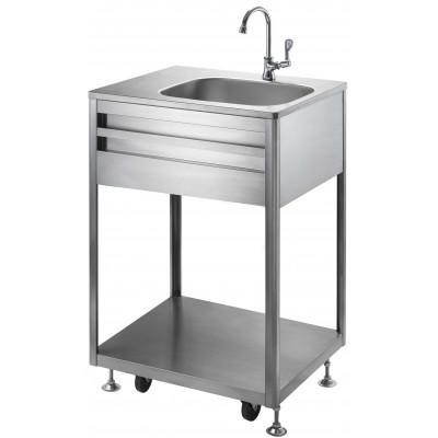 ふるさと納税 茅野市 屋外キッチン IN&amp;OUT シンクワゴン(水栓付き)