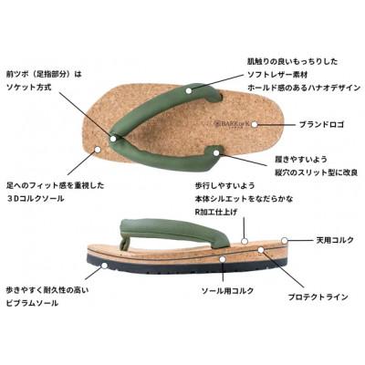 ふるさと納税 四日市市 【イエロー/Lサイズ】　コルクサンダル[SU]　【BARK OF K JAPAN】_1