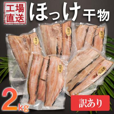 ふるさと納税 大洗町 訳あり ほっけ干物(規格外品 合計2.0kg) 業務用製造工場直送 時短