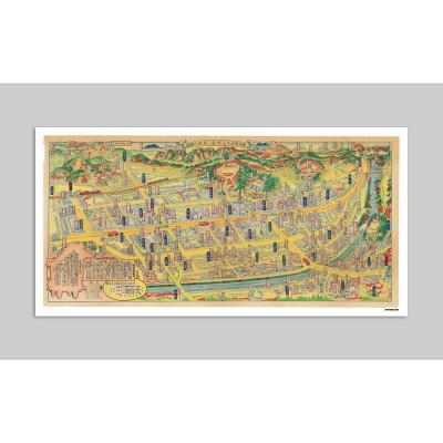 ふるさと納税 鹿沼市 鹿沼市全景商工業案内絵図 ポスター1本