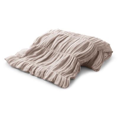 ふるさと納税 泉大津市 とろけるふとん くしゅくしゅガーゼケット グレージュ シングル 140×200cm