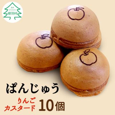 ふるさと納税 根羽村 ぱんじゅう リンゴカスタード味 10個入り