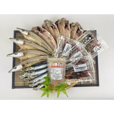 ふるさと納税 氷見市 お酒のお供「ほたるいか素干・味醂」「するめいか塩辛」珍味3種と鱈場おすすめ氷見干物3種セット