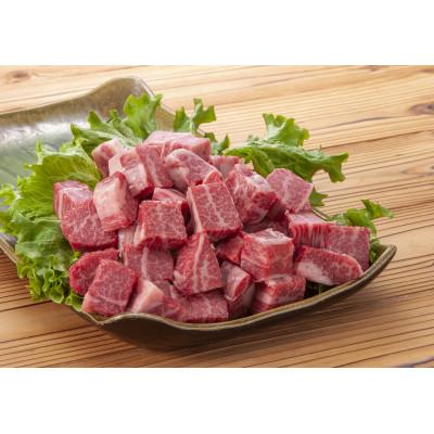 ふるさと納税 合志市 モモ肉を厳選!熊本県産 黒毛和牛サイコロステーキ 約350g(合志市)