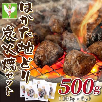 ふるさと納税 遠賀町 はかた地どり炭火焼セット500g(100g×5p)(遠賀町)