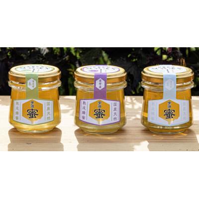 ふるさと納税 宇治市 宇治蜜 京都宇治産はちみつ 90g x 3個入り(春の百花・葉芹草・夏の百花)