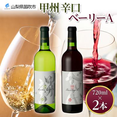 ふるさと納税 笛吹市 甲州辛口・ベーリーA 2本セット 720ml 白ワイン 赤ワイン モンデ酒造 山梨県 笛吹市