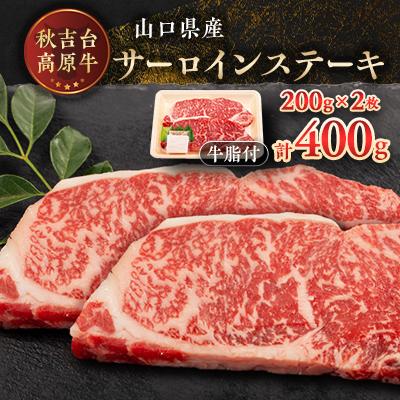 ふるさと納税 防府市 山口県産 秋吉台高原牛サーロインステーキ 200g×2枚