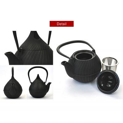 ふるさと納税 盛岡市 南部鉄器 ティーポット蕾0.4L ブラックの画像