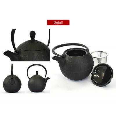 ふるさと納税 盛岡市 南部鉄器 ティーポット胡桃0.5L ブラックの画像