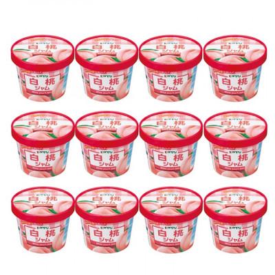 ふるさと納税 丹波篠山市 紙カップ白桃ジャム130g 12個