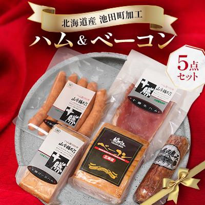 ふるさと納税 池田町 北海道産ハム&amp;ベーコン5点セット[A011-12-1]