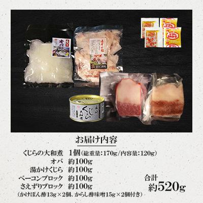 ふるさと納税 長崎市 美味しい鯨5種詰め合わせAセット(大和煮、オバ、ベーコンブロック、湯かけくじら、さえずりブロック) |  | 03