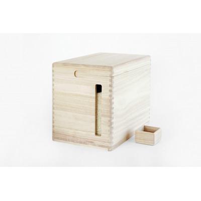 ふるさと納税 燕市 MOKUMARU中がみえる桐製米びつ 10kg(一合枡付