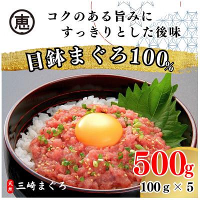 ふるさと納税 三浦市 三崎まぐろ 目鉢まぐろのみ使用 ねぎとろ すきみ 500g (100g×5P)