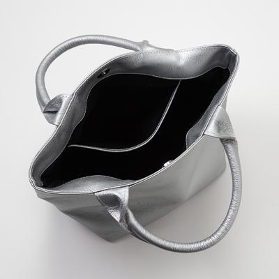 ふるさと納税 太子町 【申込受付後 生産】ジャパンレザー　本革トートバッグ(シルバー)　本格牛革使用 |  | 03
