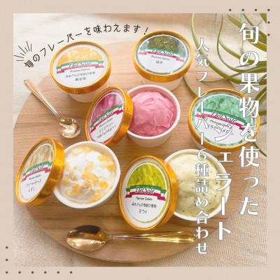 ふるさと納税 袋井市 デルソーレ 人気ジェラート 6種類詰合せセット