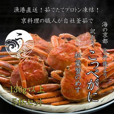 ふるさと納税 京丹後市 松葉蟹めす!京丹後市より茹でたて ! プロトン凍結 [ 訳あり ] 茹でこっぺがに 香箱ガニ 5杯