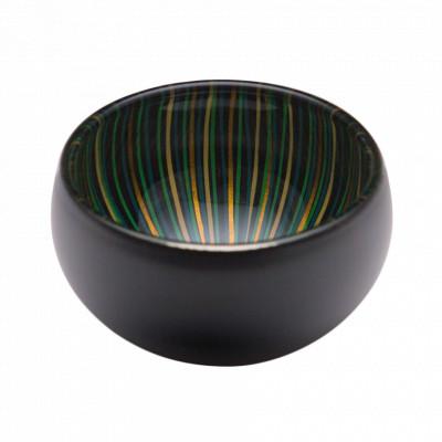 ふるさと納税 長野県 丸嘉小坂漆器店 百色 蕾 クリスタルボウルS 黒青