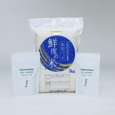 ふるさと納税 大台町 こしひかり精米(真空パック)5kgと奥伊勢茶ティーバック(急須用1袋、マグカップ用1袋)のセット