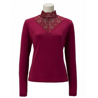 ふるさと納税 彦根市 「美・REINE」ジャケットイン ハイネック(長袖)(ワイン・M-Lサイズ)