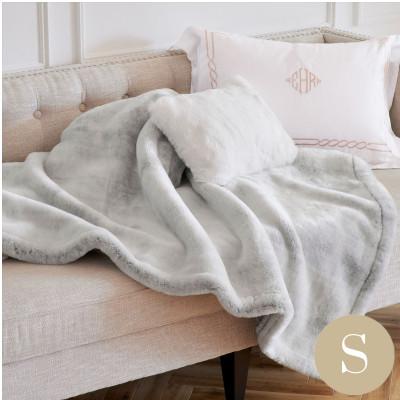 ふるさと納税 泉大津市 ラグジュアリープラッシュブランケット シングル 130×200cm フロスティグレー