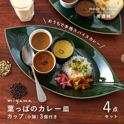 ふるさと納税 瑞浪市 miyama.のカレーのうつわ 葉っぱのカレー皿