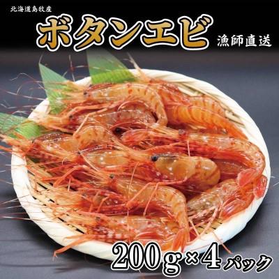 ふるさと納税 島牧村 ぷりぷりボタンエビ 北海道日本海ボタンエビ[200g×4]