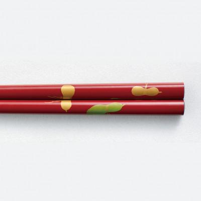 ふるさと納税 鯖江市 越前漆器 朱 瓢箪蒔絵 箸(桐箱入) : Yahoo