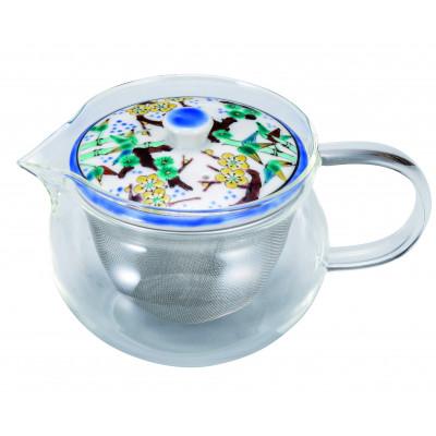 ふるさと納税 能美市 九谷焼 九谷和 ポット NAGOMI POT 古九谷風松竹梅(茶こし付)