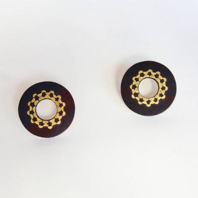 ふるさと納税 ふじみ野市 伝統技法 截金「KIRIKANE」アクセサリー ピアス 環 “tamaki"