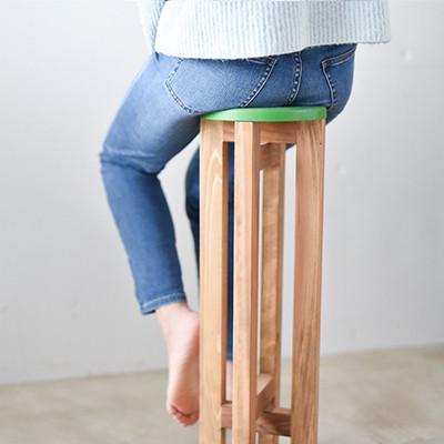 ふるさと納税 守谷市 小さなスツール[緑]キッチン・洗面所に