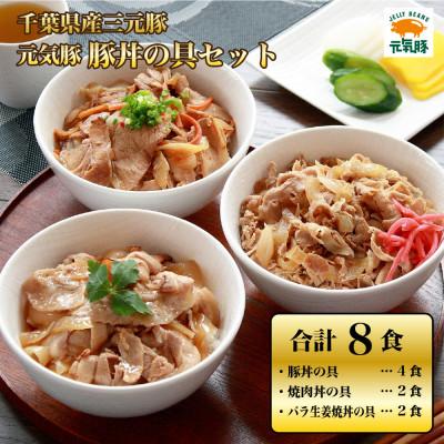 ふるさと納税 多古町 元気豚 豚丼の具セット(3種8食入)
