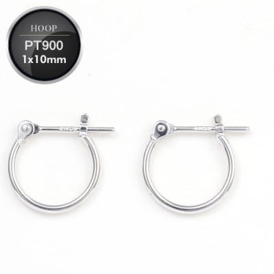 ふるさと納税 昭和町 プラチナ900 フープピアス 太さ1.0mm ・直径10.0mm 120336