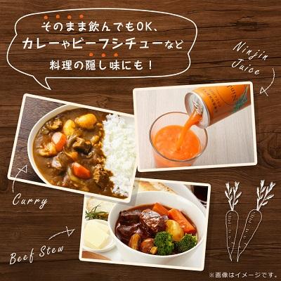 ふるさと納税 斜里町 知床斜里産 にんじんジュース 無添加 (190g×30本×2箱) 北海道産 人参 野菜ジュース!_3
