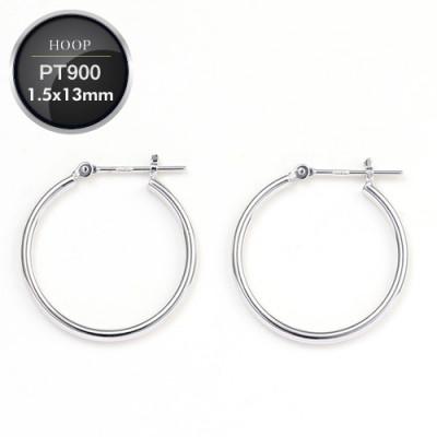 ふるさと納税 昭和町 プラチナ900 フープピアス 太さ1.5mm ・直径13.0mm 120329