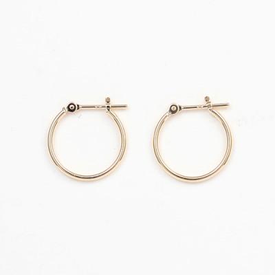 ふるさと納税 昭和町 K18 フープピアス 111658 太さ1.0mm ・直径13.0mm
