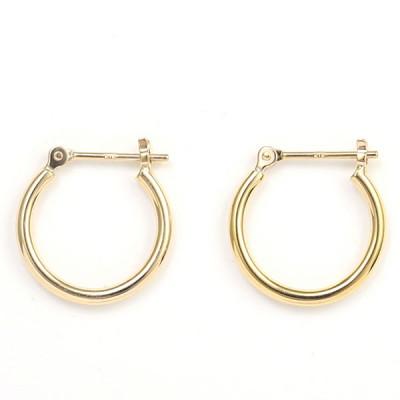 K18フープピアス☆0.50×2 (計1.00ct) フープ ピアス 18k 18金 K18 パイプフープ イエロー ゴールド 太さ0.5